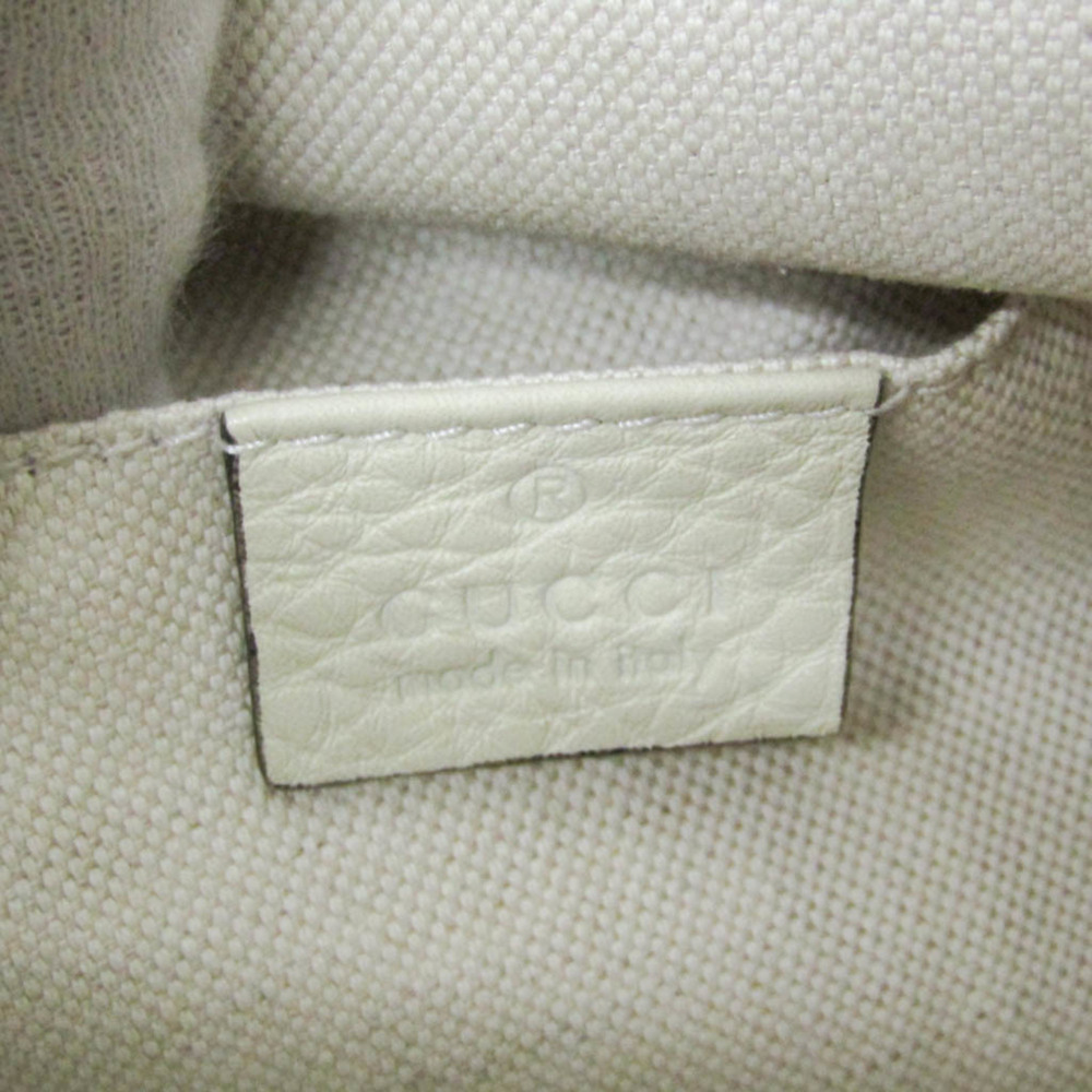 GUCCI White Leather Bamboo Backpack - Picture 14 of 16